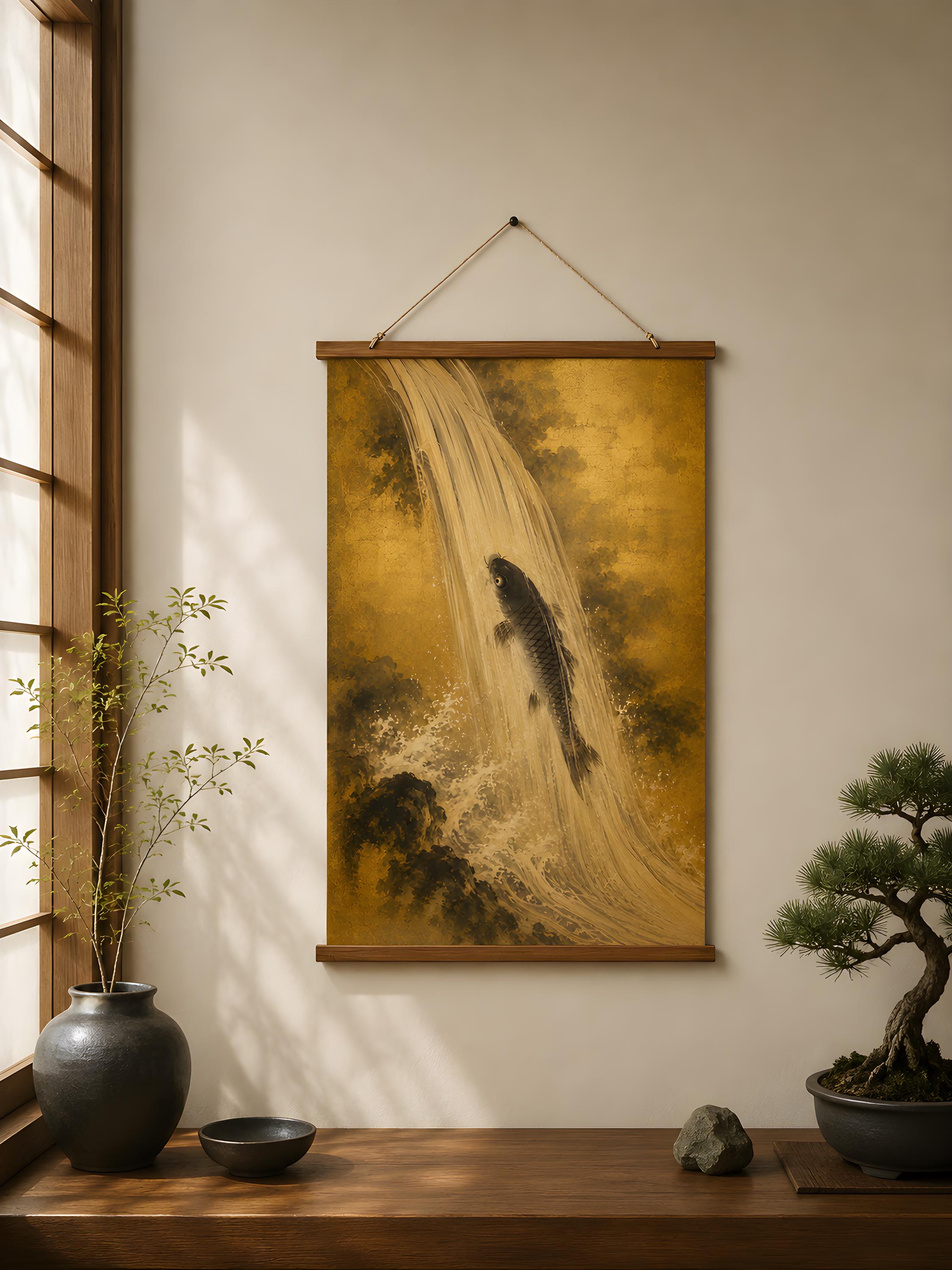 掛け軸の鯉 - Etsy 日本