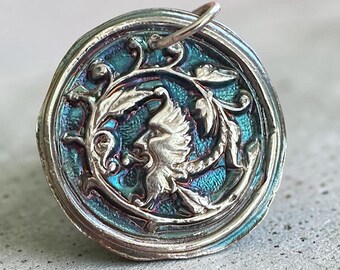 Fine Silver Renaissance Leaf Man or Green Man Pendant
