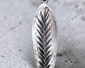 Fine Silver Impression Pendant