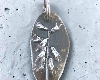 Fine Silver Wildflower Pendant