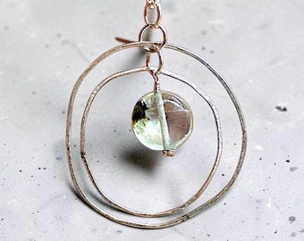 Concentric Circle Pendants with Lapis or Prehnite