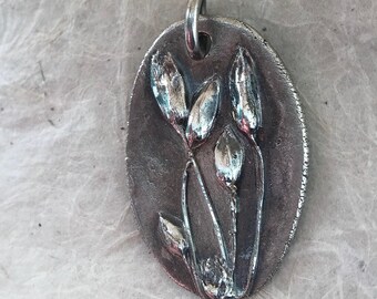 Fine Silver Wild Flower Pendant False Garlic Pendant