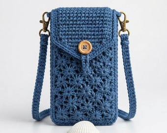 Crochet Phone Holder Pattern| Beginner Crossbody Bag Tutorial | Boho phone purse| Gift for her (PDF Download)