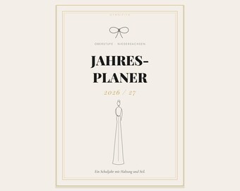 Upper Secondary School Planner for Lower Saxony 2026/2027 · Editorial A5 Weekly Planner for Printing · Abitur Planner PDF · 6-Ring