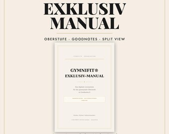 Exclusive manual for upper secondary school · Digital learning with GoodNotes · Studying for the Abitur (university entrance exam) · Split-screen · Math and languages ​​· GYMNIFIT instant PDF download