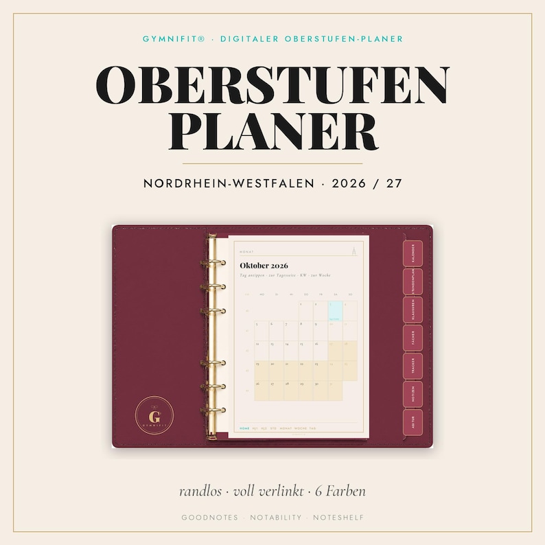 Digital Upper Secondary School Planner 2026/2027 North Rhine-westphalia ...
