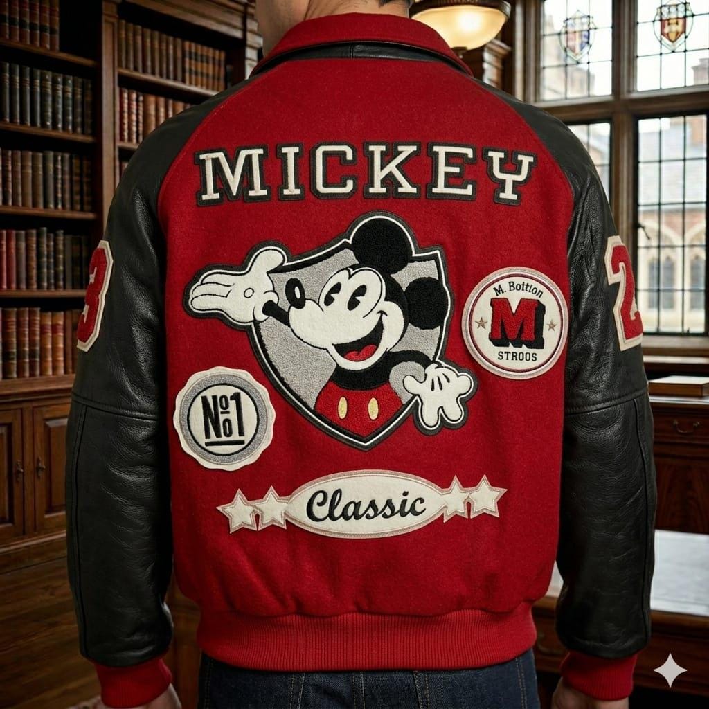 本日15時まで限定値下げ　ミッキーマウス　レザージャケット　革ジャン　牛革 Mickey mouse leather jacket - Etsy 日本