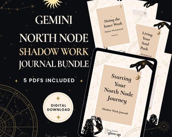 Zwillinge – Nordknoten – Schattenarbeit-Tagebuch-Bundle – Astrologie-Digitaldownload