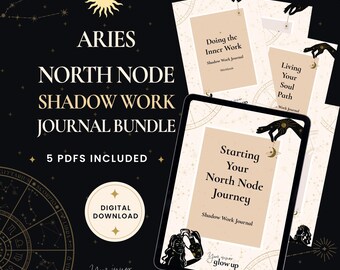 Widder – Nordknoten – Schattenarbeit-Tagebuch-Bundle – Astrologie-Digitaldownload