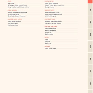 Digital Declutter Checklist PDF, Inbox and Phone Cleanup Guide, Photo Organizer and Subscription Audit, GoodNotes Printable image 2