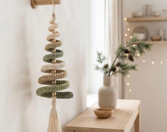 Spiral Christmas Tree Crochet Pattern PDF, Hanging Holiday Decor, Advanced Beginner
