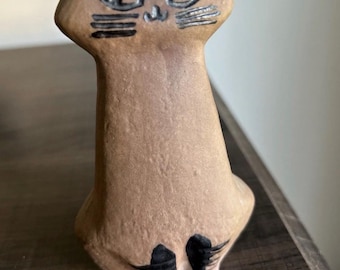 Vintage Lisa Larson Gustavsberg Lilla Zoo Series Sitting Cat Figurine