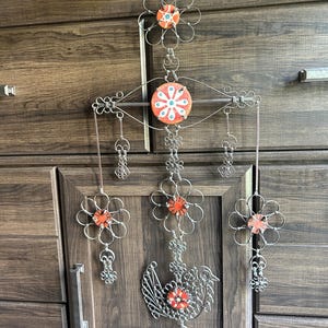 Vintage Cesar Vasquez Ceramic Metal Bird Wall Hanging