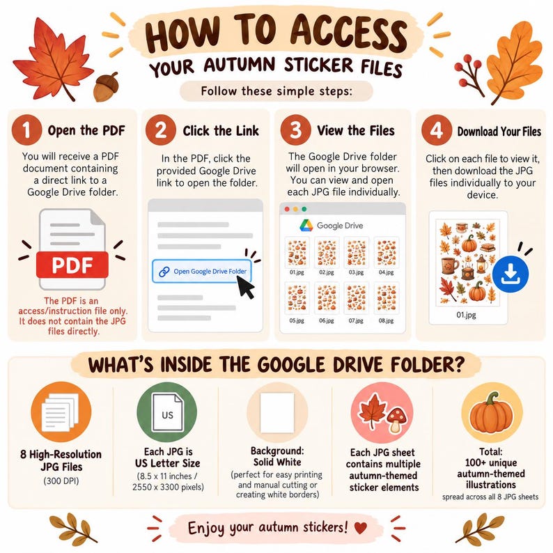 100+ Cozy Fall Elements, Printable Sticker Sheets, Autumn Clipart ...