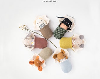 Swaddle Envelope Animal Sewing Pattern - Cat, Rabbit, Fawn, Mouse, Elephant (PDF Tutorial)