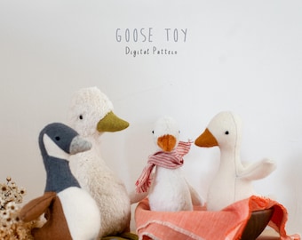 Waldorf Goose sewing pattern and tutorial PDF animal toy bird doll