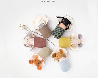 Swaddle Envelope Animal Sewing Pattern - Cat, Rabbit, Fawn, Mouse, Elephant (PDF Tutorial)