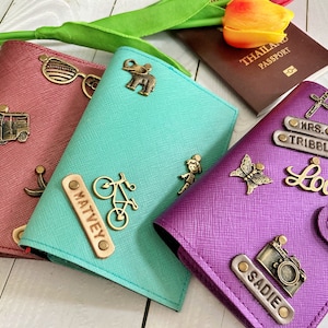Personalized passport holder, Personalized passport cover, Custom passport holder, Wedding gifts, Passport wallet, Bridesmaid passport,