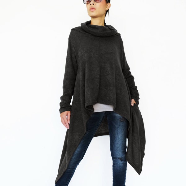 Asymetrical Sweater Black main image 1