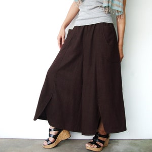 NO.41 Women’s Wide Leg Palazzo Pants, Casual Loose Fitting Trousers in Brown
