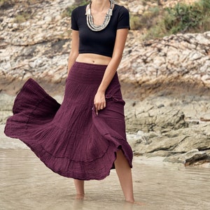 Cotton Peasant Skirt Etsy