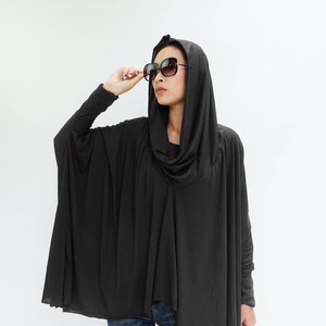 NO.158 Women's Slouchy Cowl Neck Top And Sleeveless Dress, Two Piece Sets, Matching Sets & 2 Piece Outfits in Black