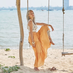Orange skirt from mamma mia store
