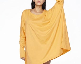 NO.62 Women's Scoop Neck Long Sleeve Tunic Top, Loose Fit Tshirt