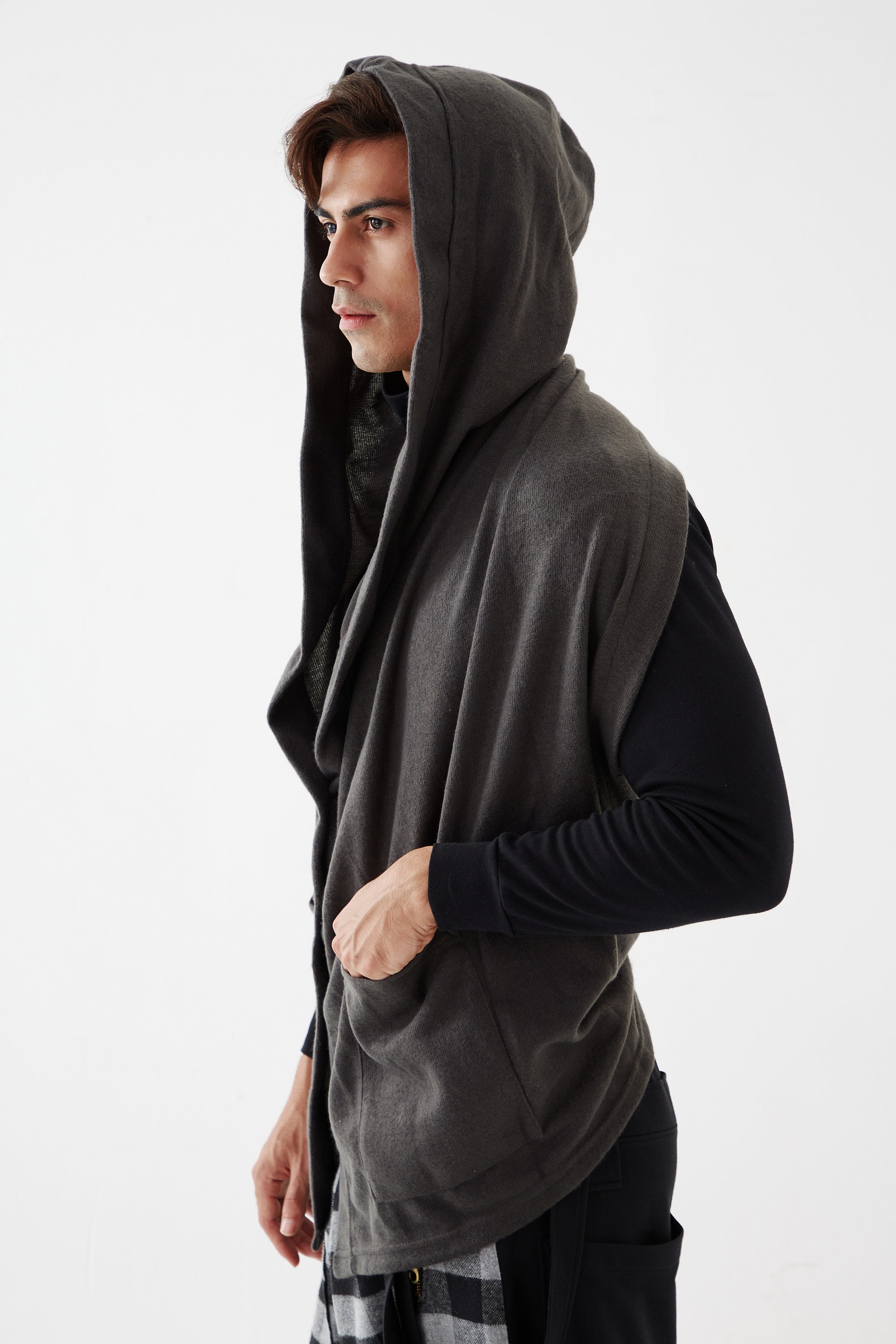 【SATIIIZ】Rod Nylon Hooded Vest SATIIIZ】Rod Nylon Hooded Vest NWT Izod Performance Vest Sz