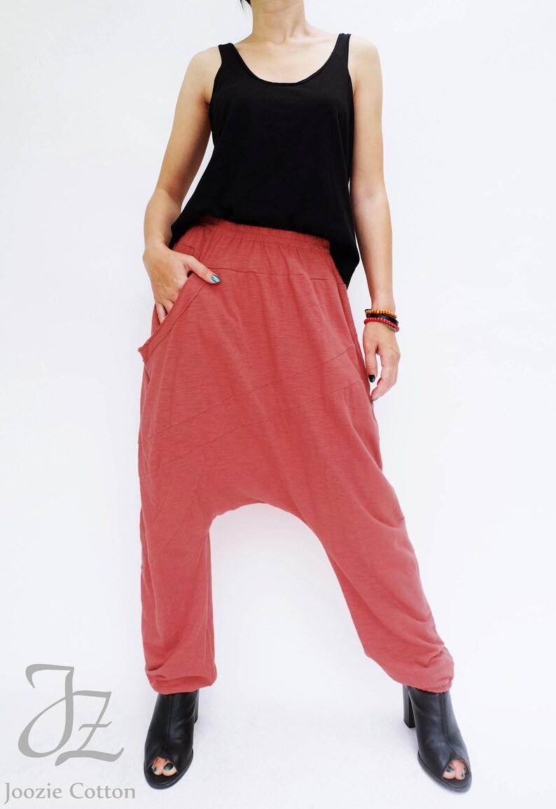 cotton jersey harem pants