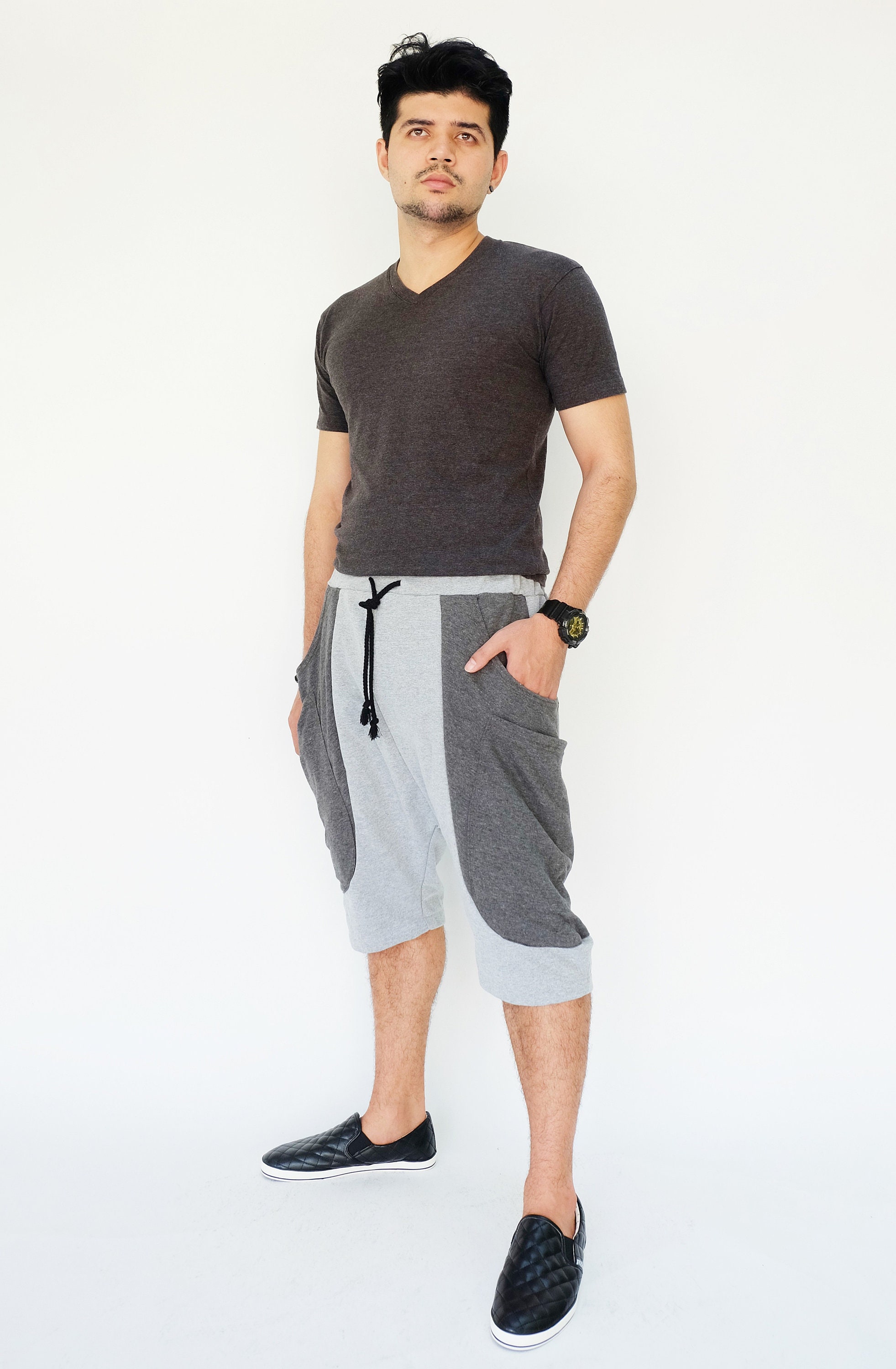 NO.233 Men's Sweatpants, Loungewear, Jogger Shorts, Drop NO.233 Men's Sweatpants, Loungewear, Jogger Shorts, Drop