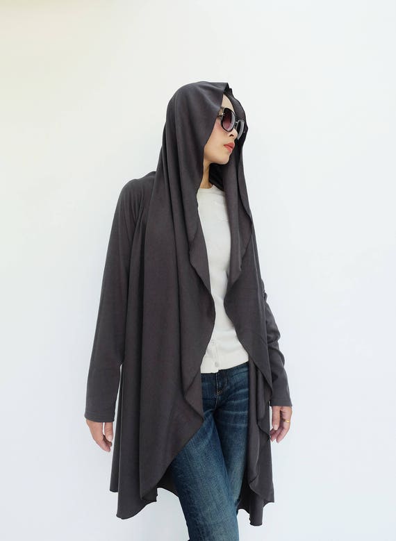 Hooded waterfall cardigan hot sale