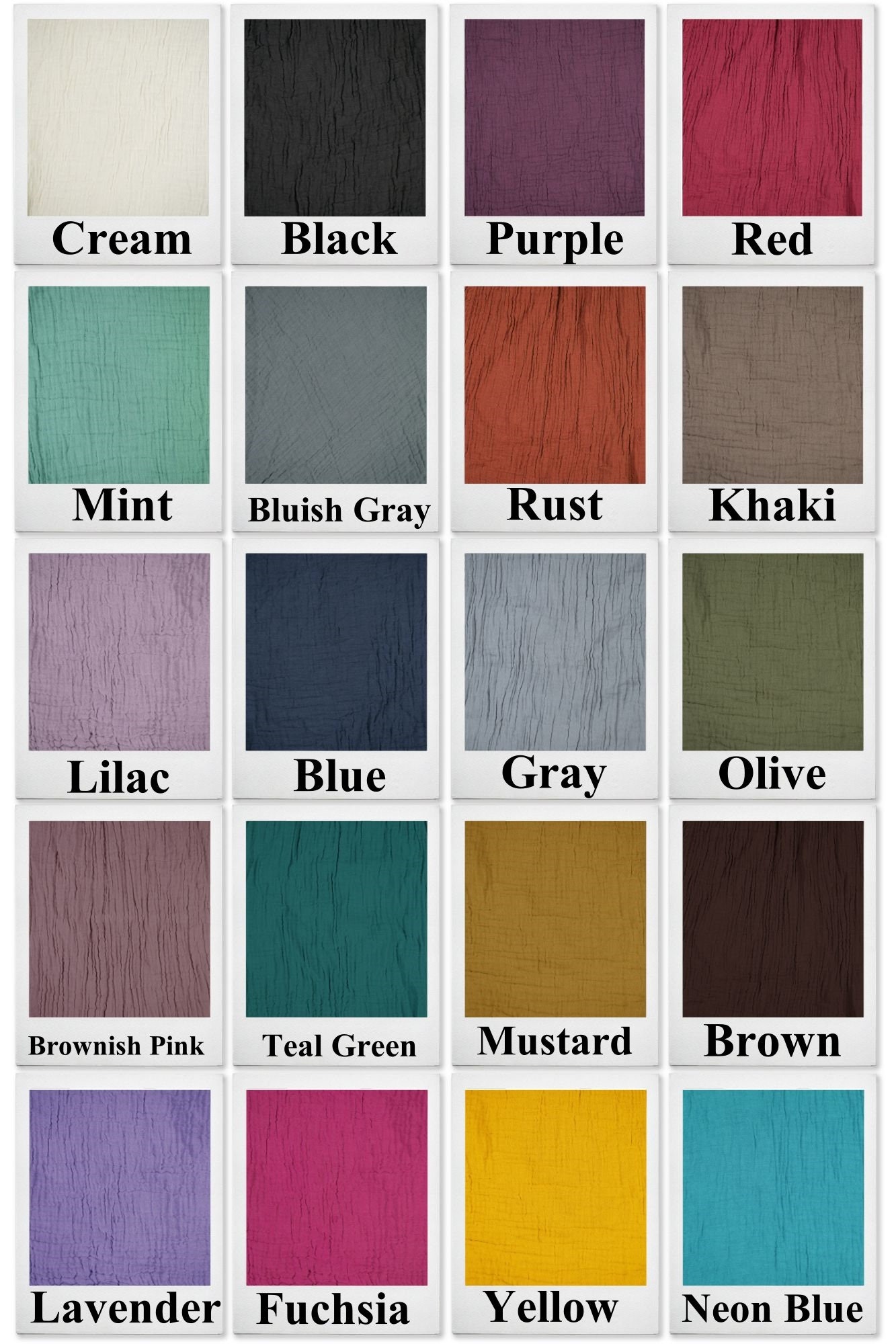 NO.255 Double Gauze Cotton Wrinkle Scarf, Bohemian Style