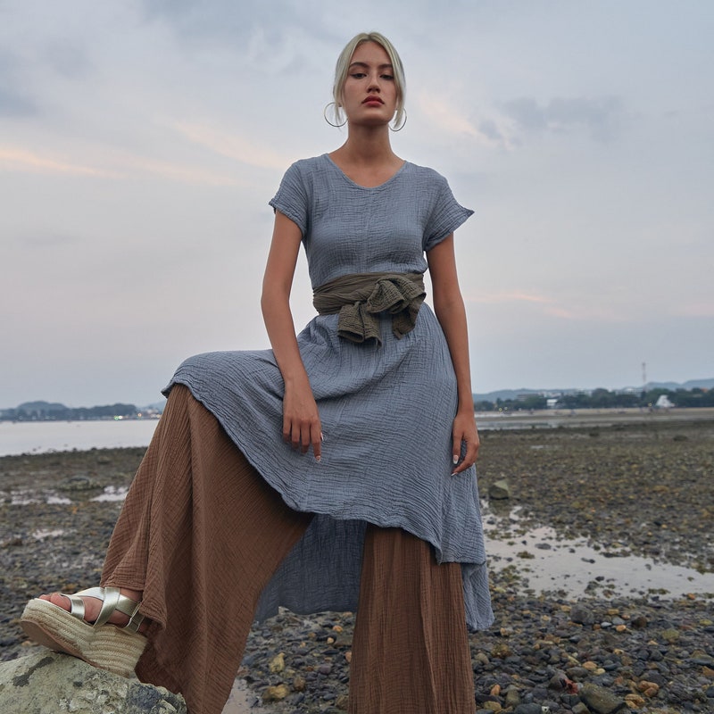 Boat Neck Sleeveless Dress main image 1