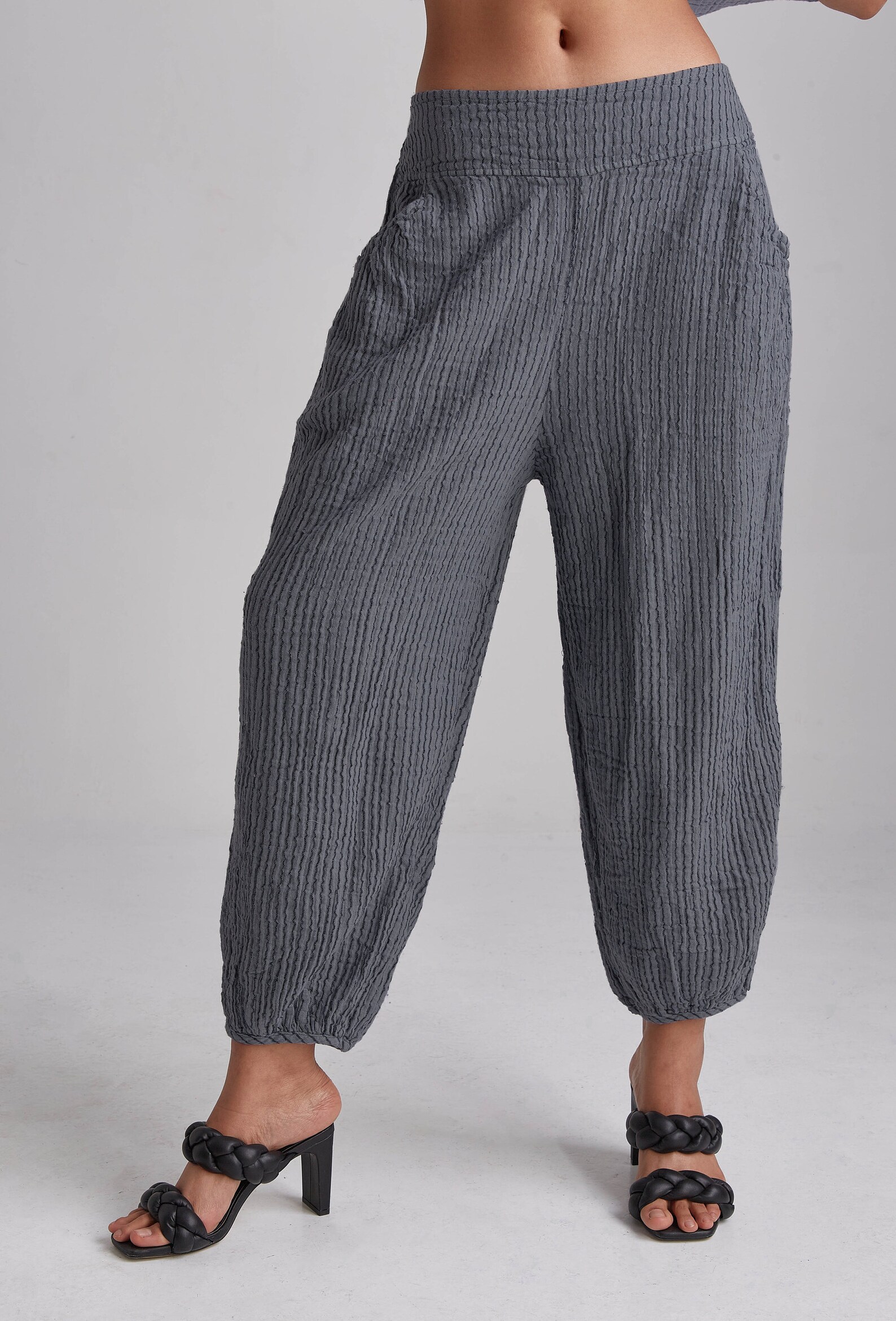 striped ankle pants
