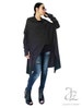 NO.61 Women’s Long Sleeve Open Front Extravagant Cardigan, Cardigan Sweater in Black 