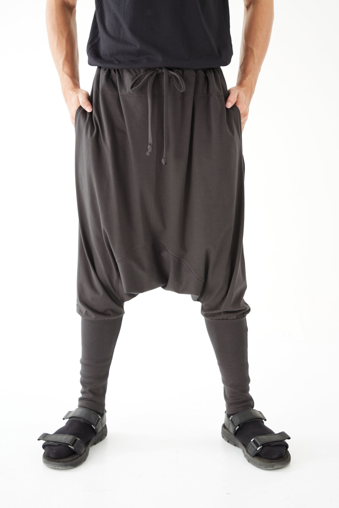 low crotch track pants