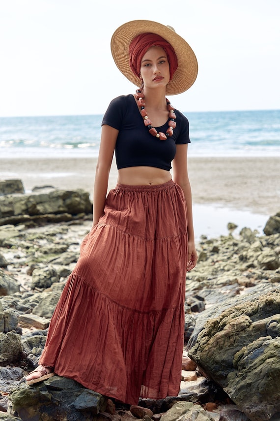 Pull Jupe Longue Look Boheme Hiver 2018 Women's Hippie Gypsy Boho