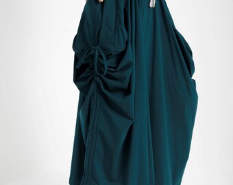 【Anyone more】Niceion Pocket Maxi Long Skirt NO.123 Women's Large Patch Pocket Maxi Skirt, Long Maxi