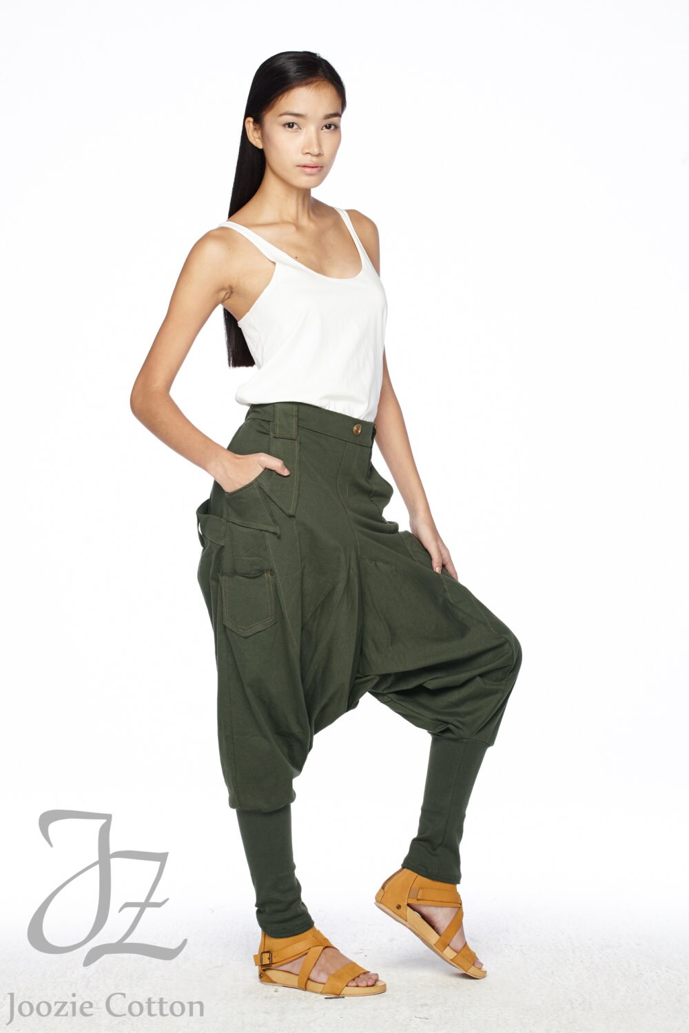 N ° 95 Dark Olive Jersey décontracté pantalon Sarouel en coton pantalon, poches Unique Drop-entrejambe pantalon, unisexe N ° 95 95 95 Dark Olive Jersey décontracté pantalon Sarouel en coton pantalon, poches Unique Drop-entrejambe pantalon, unisexe 4949a0