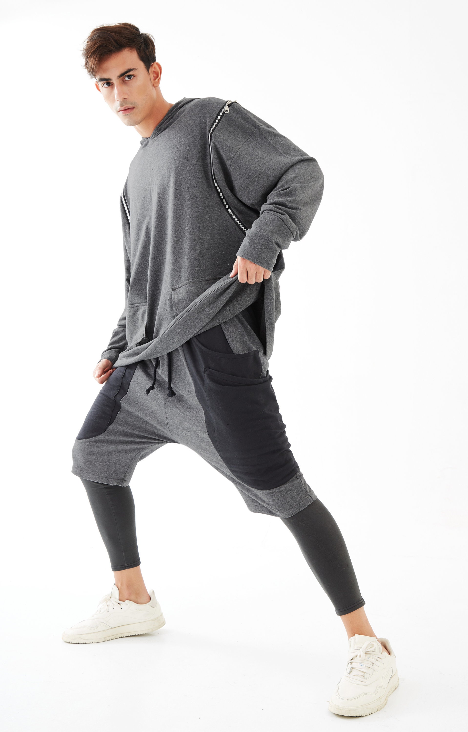 NO.233 Men's Sweatpants, Loungewear, Jogger Shorts, Drop NO.233 Men's Sweatpants, Loungewear, Jogger Shorts, Drop