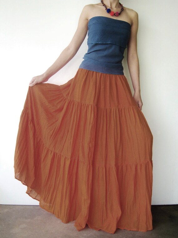 orange maxi skirt mamma mia 2
