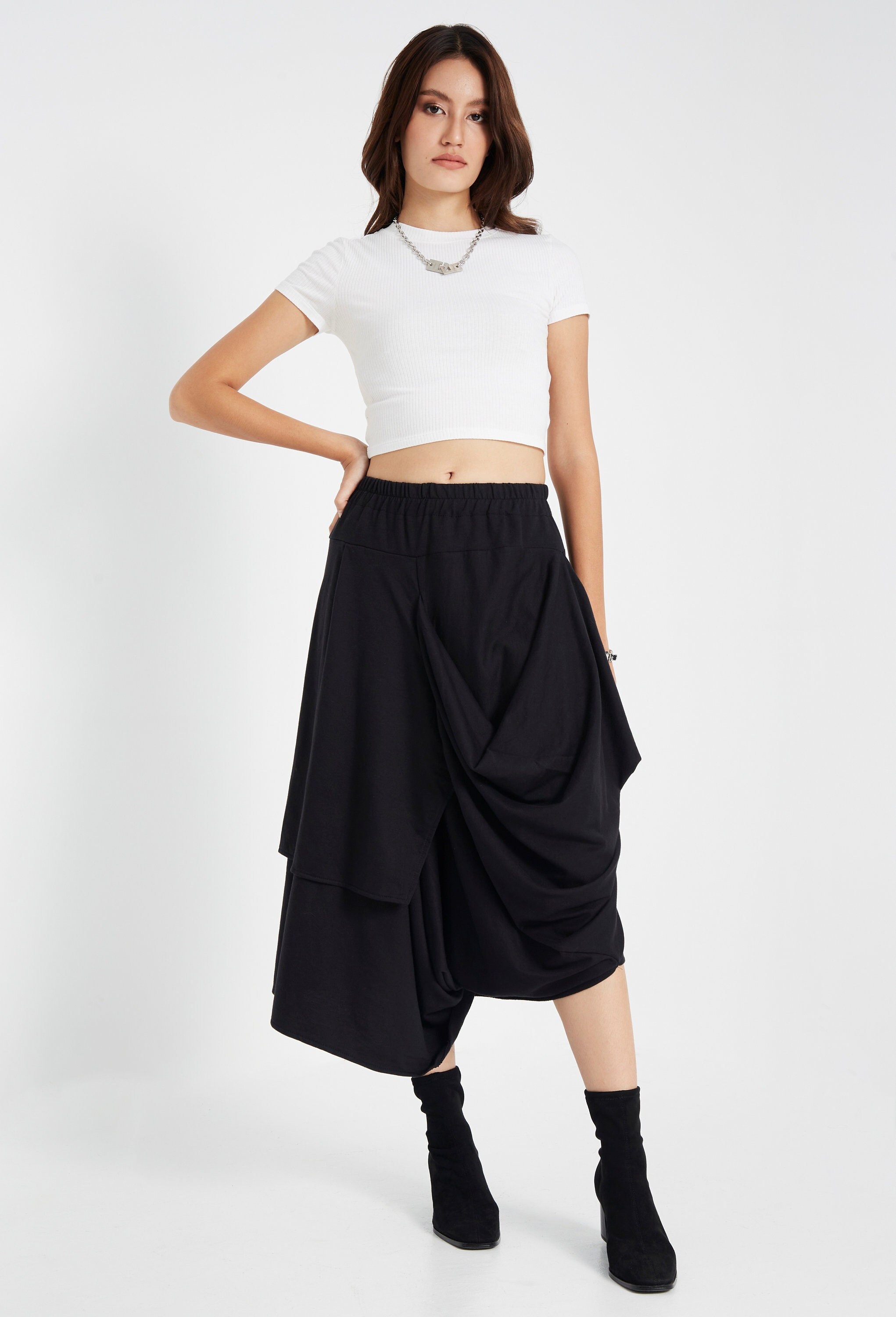 【COLOR iN ID】Wrap Skirt Nylon Pants womens-incu-603_64d7ffa8-caa9-