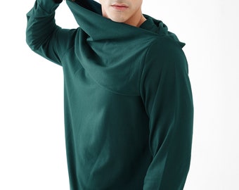 Sweat shirt à capuche noir en coton | 3 Suisses
