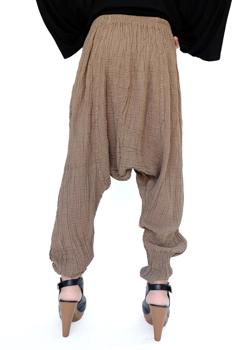 NO.162 Women's Patch Pocket Harem Pants Boho Drop Crotch Etsy