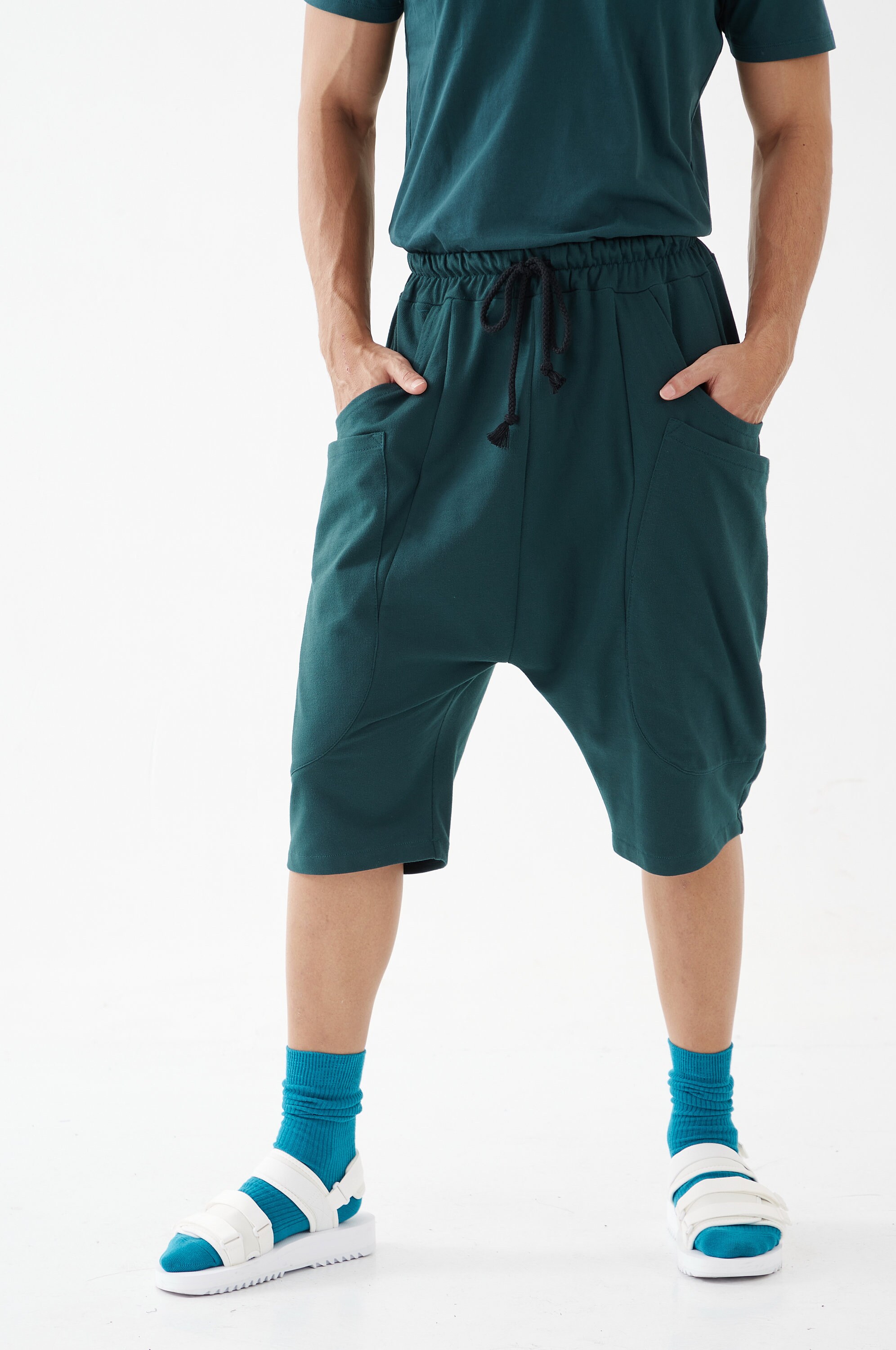 NO.233 Men's Sweatpants Loungewear Jogger Shorts Drop | Etsy