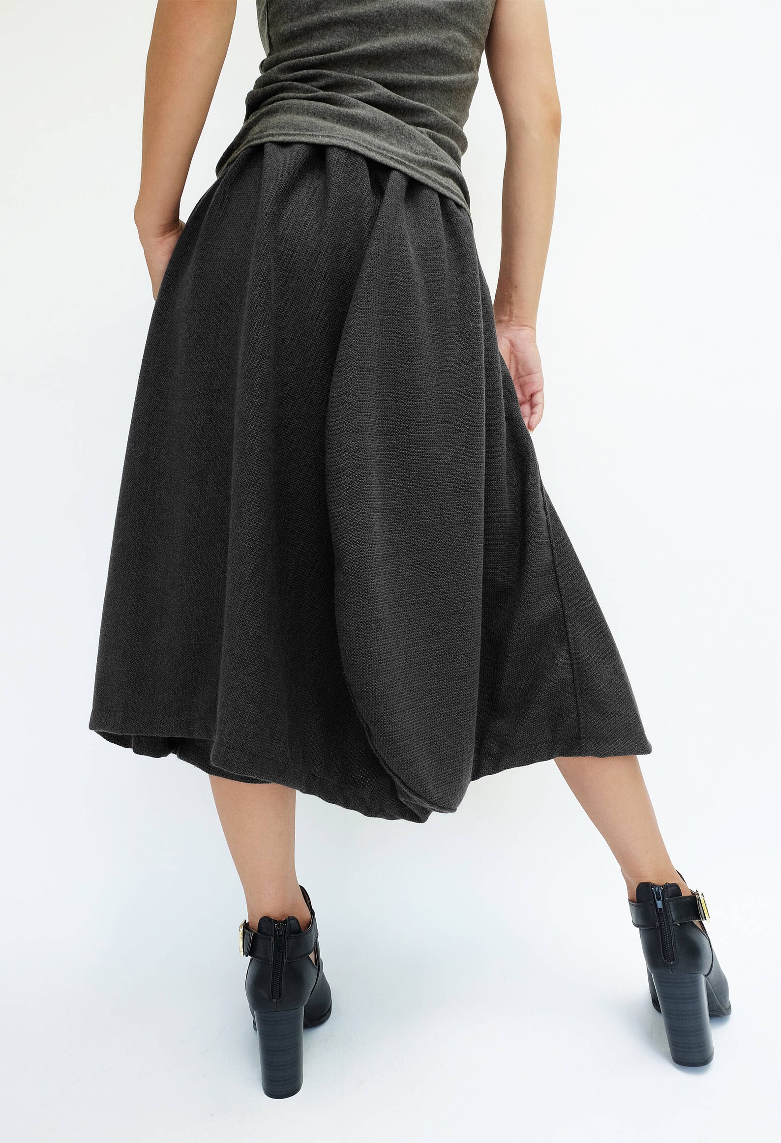Asymmetrical Skirt Pants
