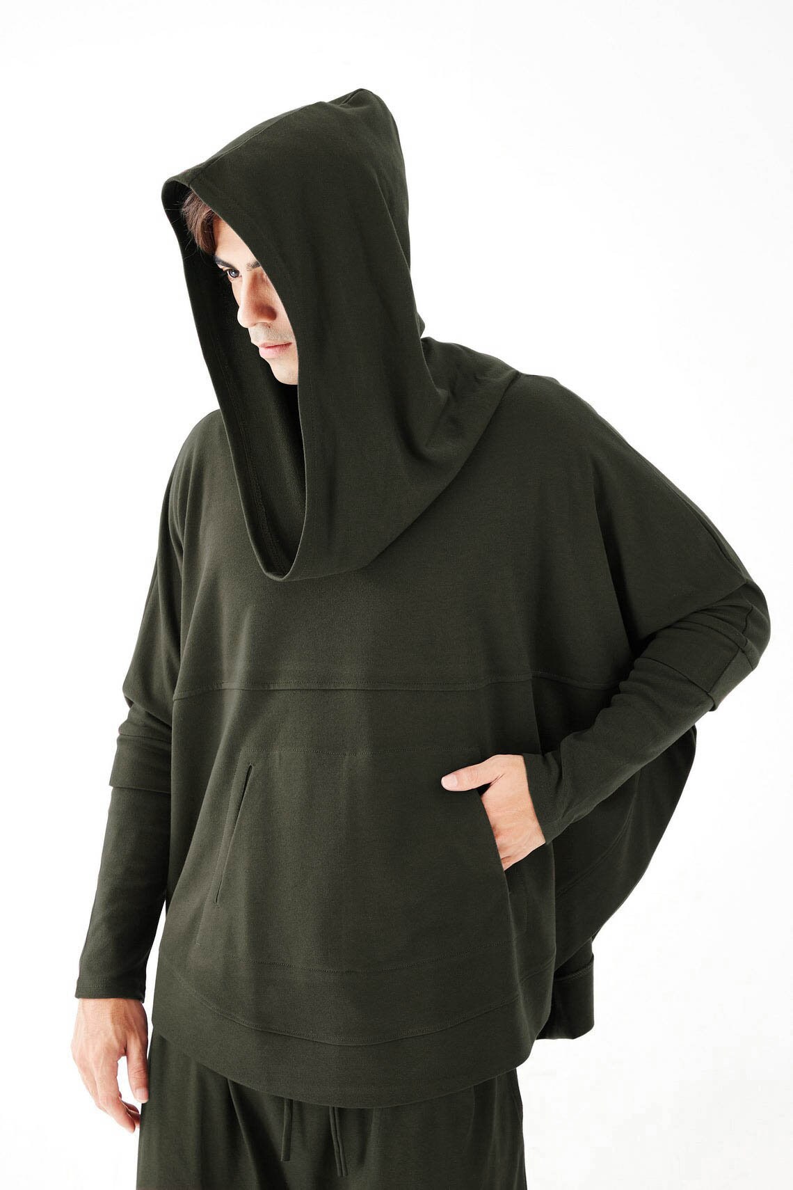 Dolman top sleeve hoodie