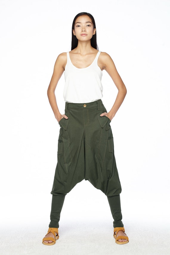 N ° 95 95 95 Dark Olive Jersey décontracté pantalon Sarouel en coton pantalon, poches Unique Drop-entrejambe pantalon, unisexe 4949a0 N ° 95 95 95 Dark Olive Jersey décontracté pantalon Sarouel en coton pantalon, poches Unique Drop-entrejambe pantalon, unisexe 4949a0