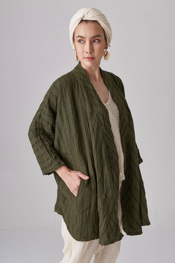 Olive kimono cardigan 2025